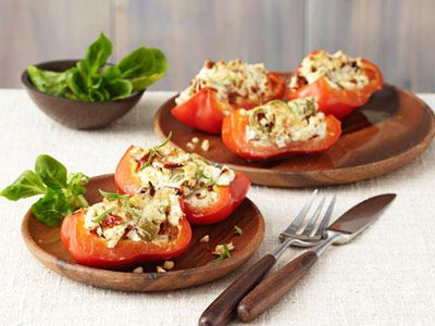 Paprikaschiffchen mit Ziegenkäse