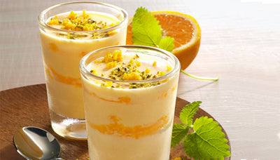 Orangencreme mit Pistazie