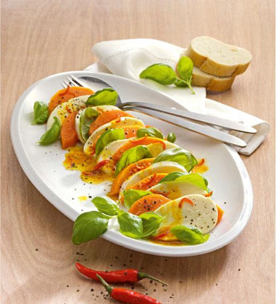 Chili-Mozzarella mit Papaya