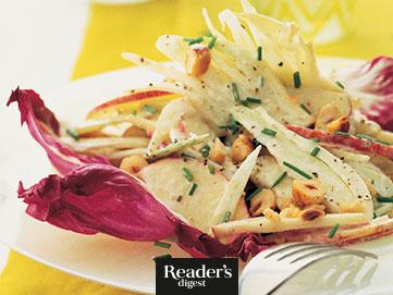 Äpfel und Fenchel mit Blauschimmelkäse-Dressing