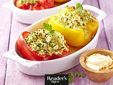 Gefüllte Paprikaschoten mit Bulgur