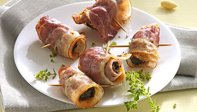 Backpflaumen mit Speck