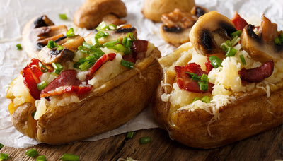 Gefüllte Ofenkartoffeln mit Champignons