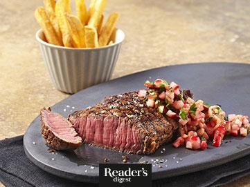 Rinderhüftsteaks mit Radieschensauce