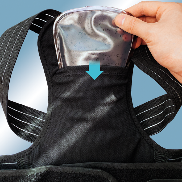 Geradehalter mit Kühl- und Wärmeeinlagen