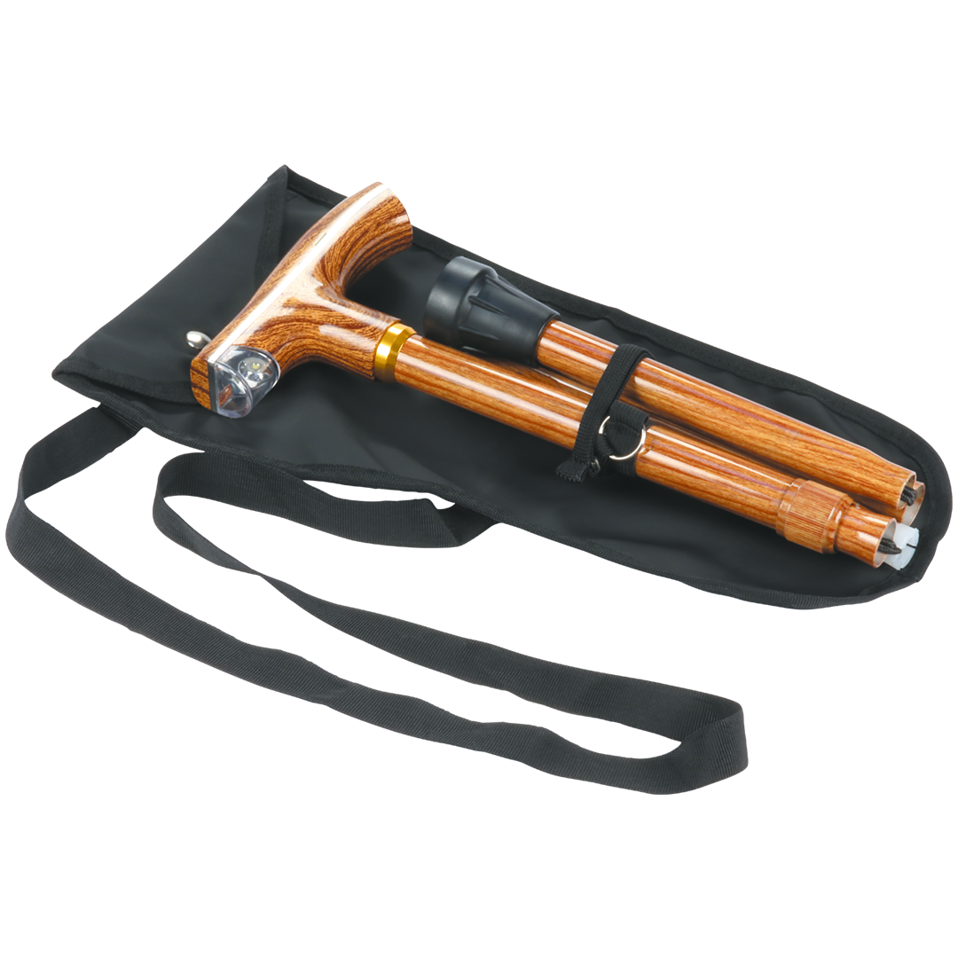 faltbarer Gehstock mit Licht