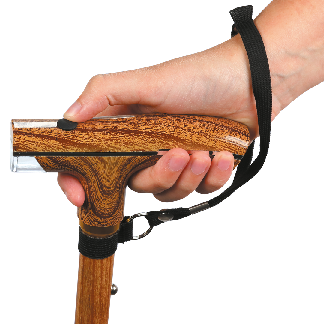 faltbarer Gehstock mit Licht