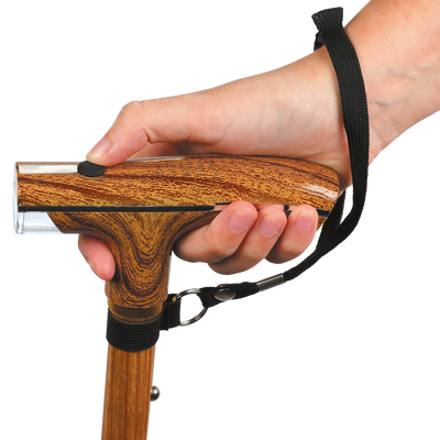 faltbarer Gehstock mit Licht