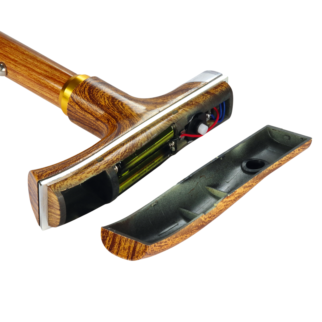 faltbarer Gehstock mit Licht