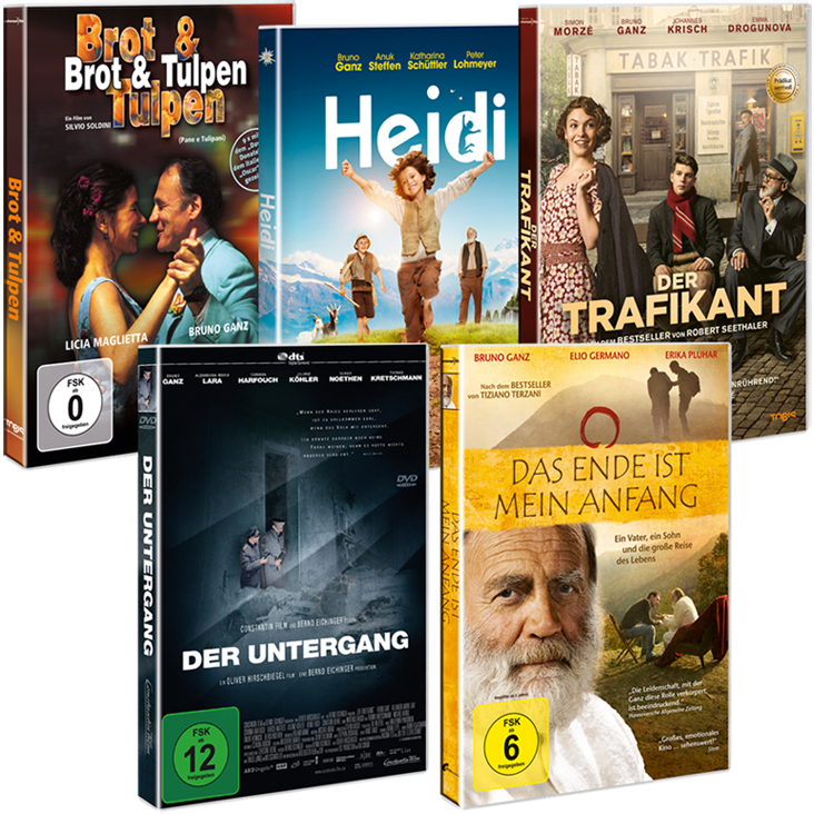 Bruno-Ganz-Kollektion: Der Untergang, Heidi, Das Ende ist mein Anfang, Der Trafikant, Brot & Tulpen