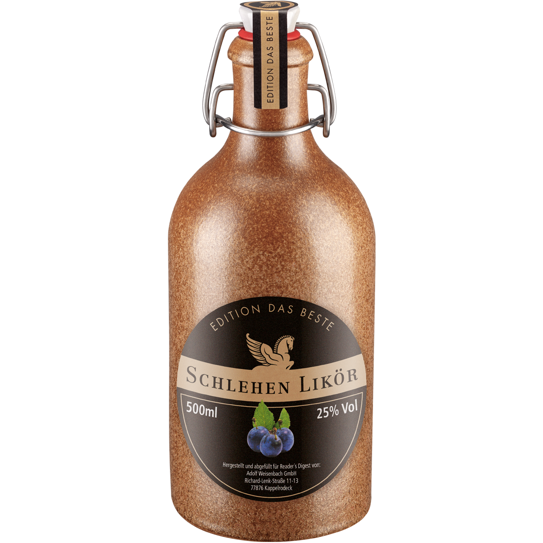 Liköre im Tonkrug (Kirsch/Schlehe)