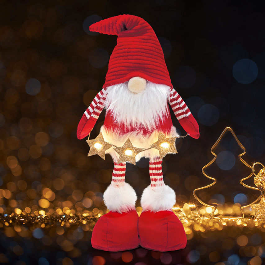 Weihnachtswichtel mit LED