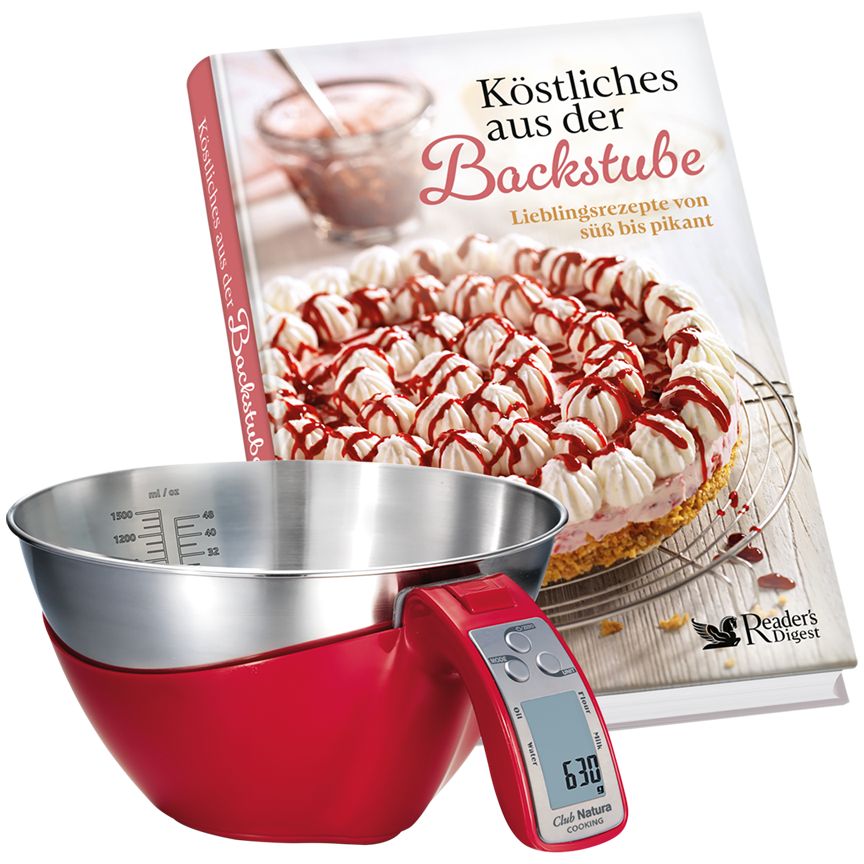 Köstliches aus der Backstube + digitale Küchenwaage (Set)