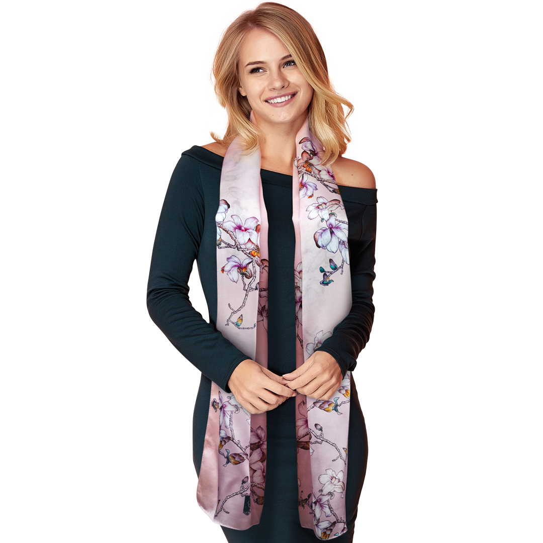 Seidenschal »Schmetterling« mit Schalring