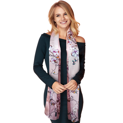 Seidenschal »Schmetterling« mit Schalring