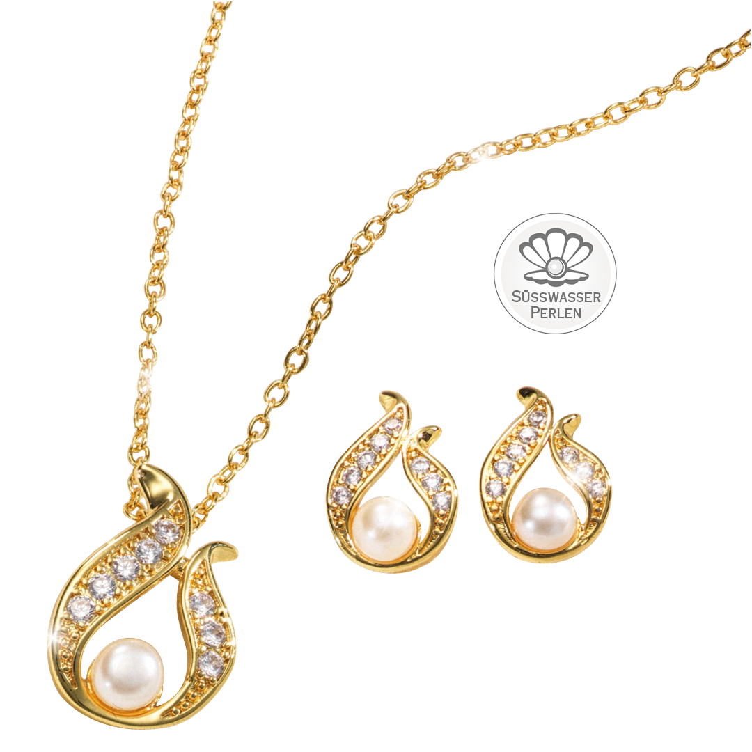 Schmuckset "Perlen & Zirkon"