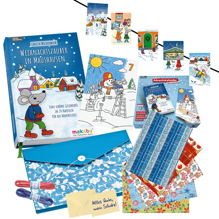 Adventskalenderset und Geschenkpapier (2er Set)