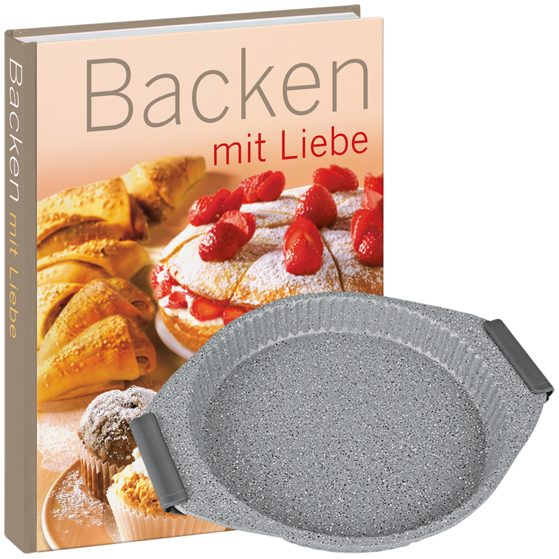 Set: Buch »Backen mit Liebe« und Backform