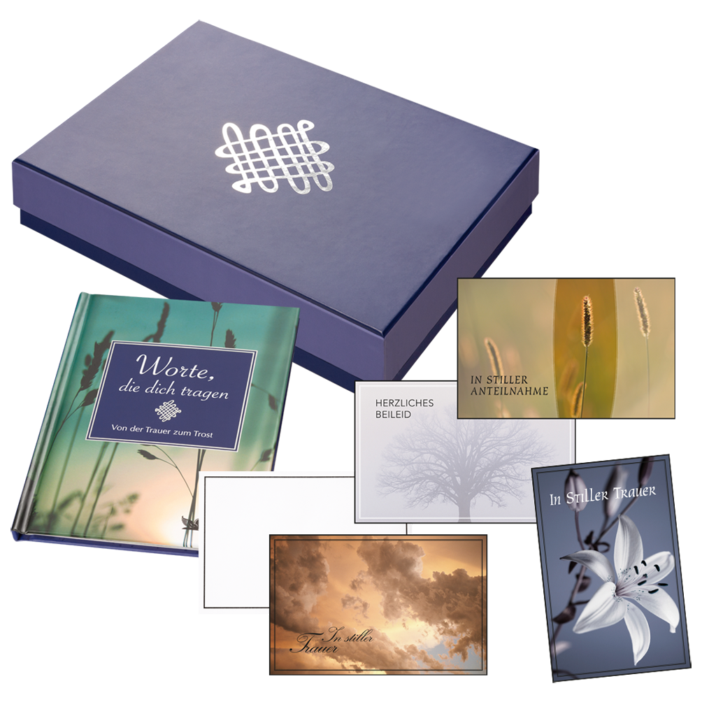 Trauerkarten-Set mit Buch