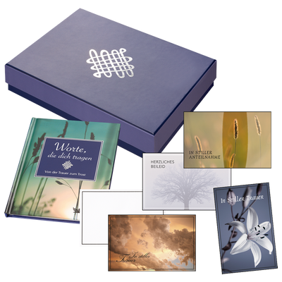 Trauerkarten-Set mit Buch