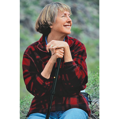 faltbarer Gehstock mit Tasche