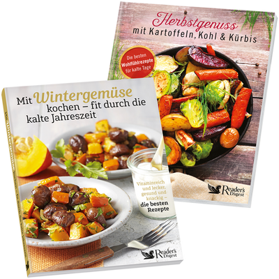 2er Kochbuch-Set: Herbstgenuss mit Kartoffeln, Kohl und Kürbis + Mit Wintergemüse kochen