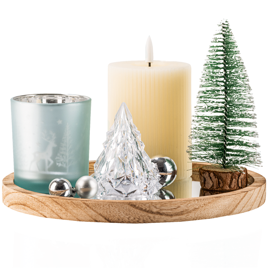 LED Kerzenteller Natale Rund