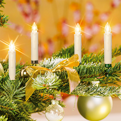 LED Weihnachtskerzen mit Tropfen 10er Set