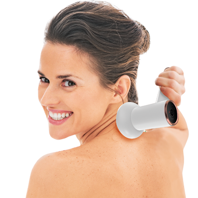 Handliches Massagegerät mit 5 Massageköpfen