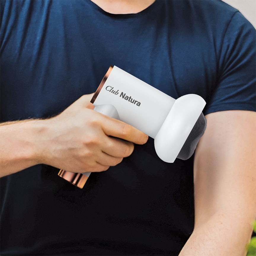 Handliches Massagegerät mit 5 Massageköpfen