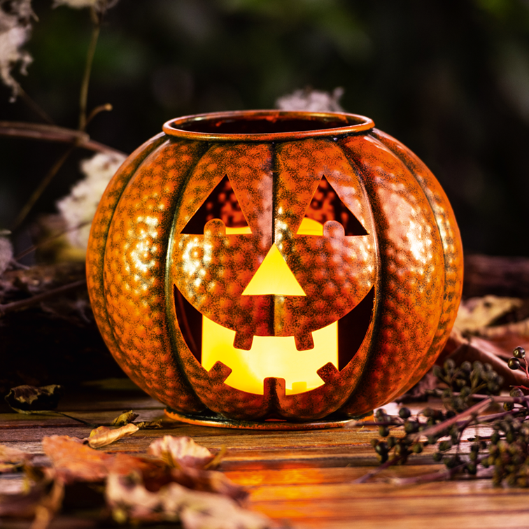 LED Outdoor Dekokürbis "Spooky"