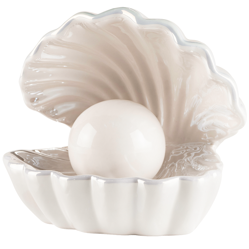 Deko-LED in weißer Muschelform