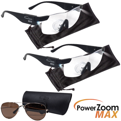 Vergrößerungsbrille Power Zoom Max (2 Brillen + 1 Sonnenbrille)