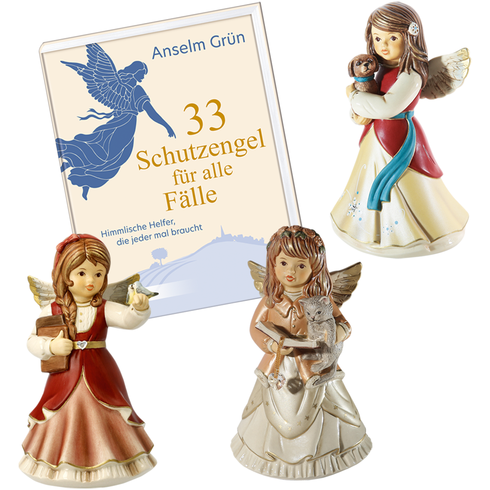 Schutzengel-Set: Anselm Grün "33 Schutzengel für alle Fälle" + ein Goebel-Engel