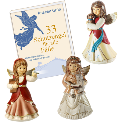 Schutzengel-Set: Anselm Grün "33 Schutzengel für alle Fälle" + ein Goebel-Engel