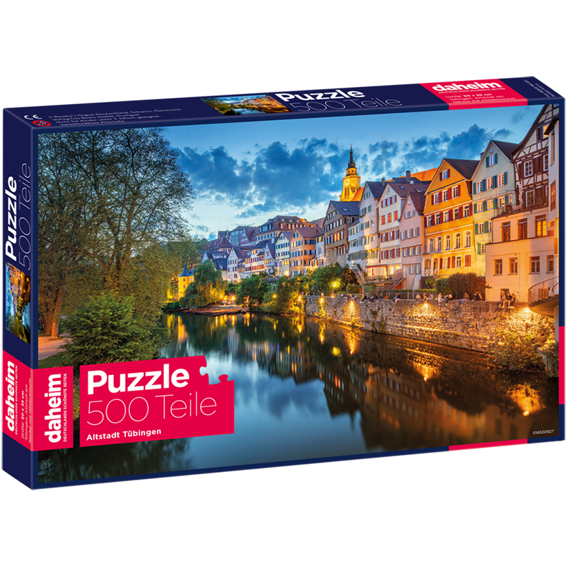 Set: Buch »So bleibt Ihr Gedächtnis in Schwung« + Puzzle »Tübinger Altstadt am Neckar«