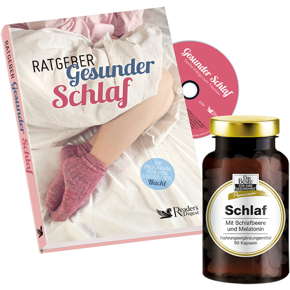 2er-Set: PREMIUM Schlaf Kapseln + Ratgeber Gesunder Schlaf