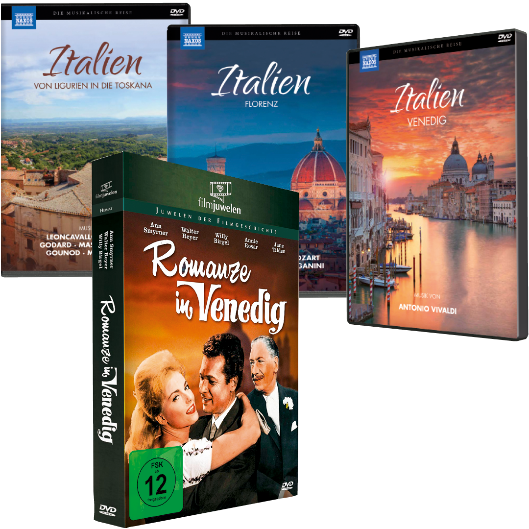 Italien-Liebhaber-Set mit Spielfilm »Romanze in Venedig«