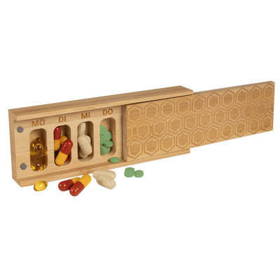 Tablettenbox aus Bambus