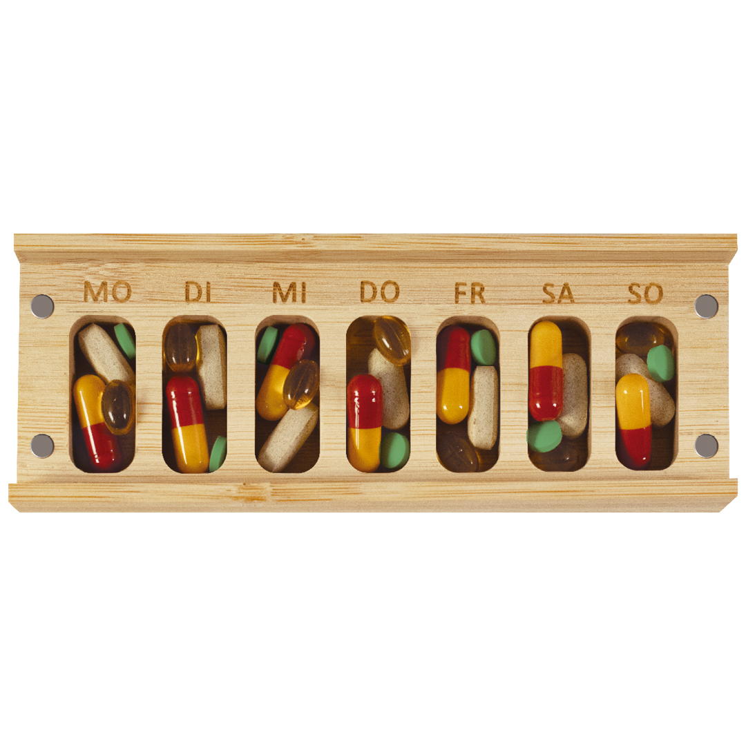 Tablettenbox aus Bambus