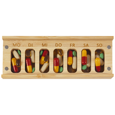 Tablettenbox aus Bambus