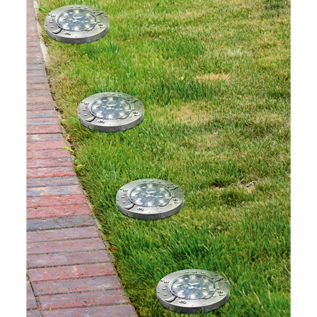 LED-Solar-Bodenleuchten (4er-Set)