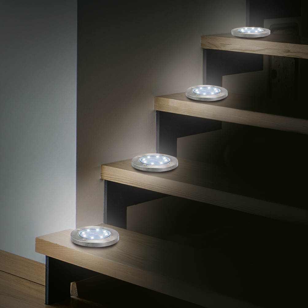 LED-Solar-Bodenleuchten (4er-Set)