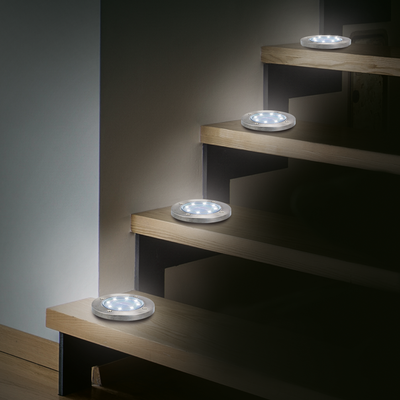 LED-Solar-Bodenleuchten (4er-Set)