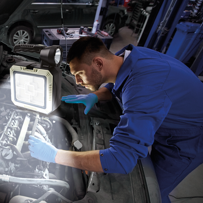 Multifunktions-Lampe mit integriertem Werkzeugkasten