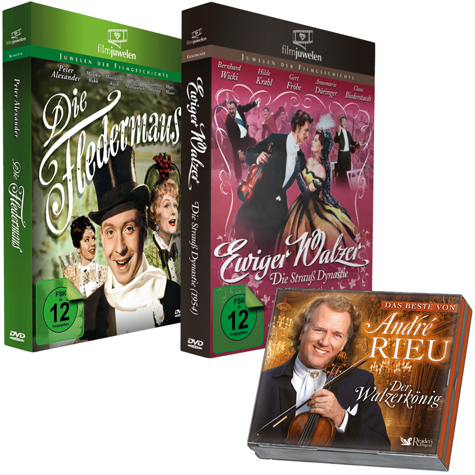 Johann Strauss - Edition: 2 Filme + 4 Musik-CDs