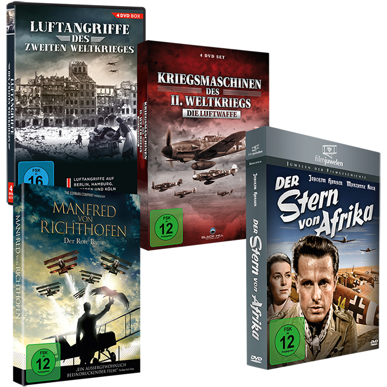 Luftangriffe, Kriegsmaschinen und Jagdflieger - Film-Edition