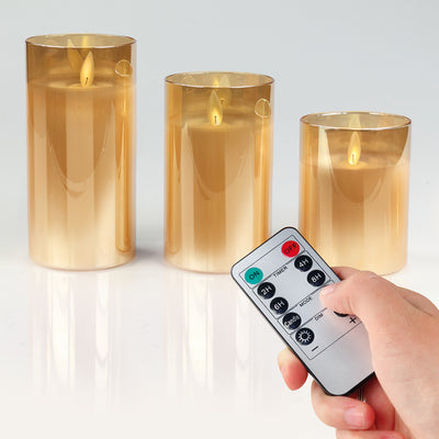 Glaskerzen LED 3er Set