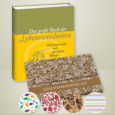 Das große Buch der Lebensweisheiten + Geschenkpapier (Set)