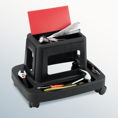 Rollhocker mit Aufbewahrung